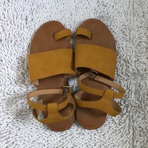 Universal Thread Mustard Suede Sandals